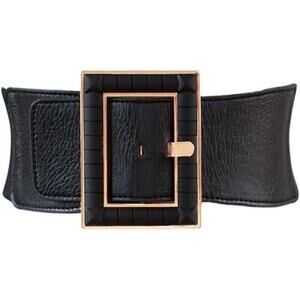 Women Wide Belt Stretch Elastic Band Wrap Cinch Retro High Waist Metal